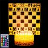 Jinnwell 3D Chess Night Light Music Ballet Lamp Illusion 16 Color Changing Table Desk Decoration Lamps Gift with Acrylic Flat ABS Base USB Cable Toy view 1
