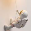 SARUEL Wall Lamp,Children's Room Wall Lamp Sconce Resin Astronaut Moon Wall, Modern Kid's Bedroom Bedside Lamps, Nursery Living Room Decor E27 Headboarding Fixtures view 4