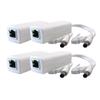 4-Pack Gigabit PoE Splitter Converter, 12V DC Output, IEEE 802.3 af/at Compliant, 10/100/1000Mbps, Plug 5.5mm x 2.1mm, for IP Camera, AP, WiFi Node, IP Phone and More, White view 1