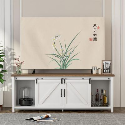 Wcxixo Universal Cover for Indoor TV, 19-75inch TV Cover TV Screen Protector Cover Fabric for LCD LED Soft Dust Cover with Painting Printing Bedroom Living Room Decoration