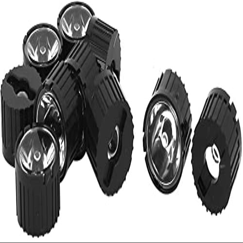 XYWHPGV 10 Pcs 10 Degree View Angle Light LED Optical Lens w Black Holder(5978e 24e04 a1bf5 befbf 12b8d 056c5