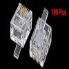 XYWHPGV Plastic Telephone Cable 6P4C RJ11 Plug Connector, 100 Pieces for Landline Telephone, Clear(6f031 fe348 85f10 82ab3 34858 70f28 view 2