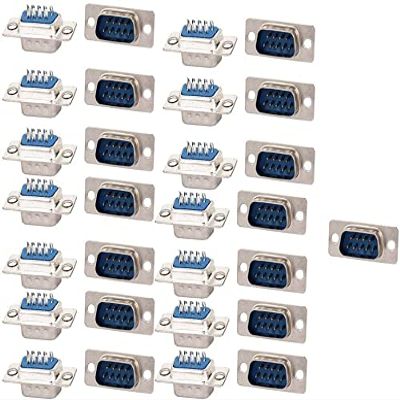 XYWHPGV D-Sub DB9 Male Double Adapter 9 Pin Solder Connectors 25 Pieces (99d8d 7a17b 65cf1 bb6fe af902 d3157