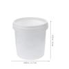 5PCS White Food Grade Buckets,Bucket Pail Container with Lid Heavy Duty Plastic Bucket for Ranch Kitchen Party Fishing Painting - 1L view 2