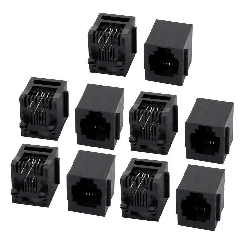 XYWHPGV DIY Craft RJ11 6P4C Female PCB Mount Modular Phone Connector 10pcs(ef309 e6602 a4e44 ccd53 80b5e 88978