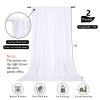 10 x 7 Feet White Backdrop Curtain for Partie, Background Curtains for Photoshoot, Birthday, Wedding, Halloween, Thanksgiving, Christmas, New Year Party Decorations 5Ft x 7Ft, 2 Panels view 2