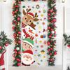44.88 x 15.75 Inch Christmas Door Decals Christmas Santa Claus Elk Snowman Door Sticker Decor for Holiday Christmas Kids Baby Nursery Playroom Bedroom Classroom Kindergarten Holiday Wall Decor view 1