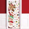 44.88 x 15.75 Inch Christmas Door Decals Christmas Santa Claus Elk Snowman Door Sticker Decor for Holiday Christmas Kids Baby Nursery Playroom Bedroom Classroom Kindergarten Holiday Wall Decor view 2