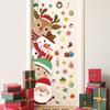 44.88 x 15.75 Inch Christmas Door Decals Christmas Santa Claus Elk Snowman Door Sticker Decor for Holiday Christmas Kids Baby Nursery Playroom Bedroom Classroom Kindergarten Holiday Wall Decor view 3