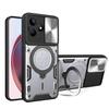 Kukoufey Compatible with Infinix Hot 30i Case,with Slide Camera Lens Cover Compatible with Infinix Hot 30i 4G X669 X669C X669D Case Silver view 1