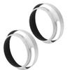 2Pcs 58mm/2.3in Aluminium Alloy Hollow Out Lens Hood Replacement for Camera, Silver view 4