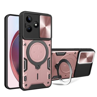 Kukoufey Compatible with Infinix Hot 30 4G Case,with Slide Camera Lens Cover Compatible with Infinix Hot 30 4G X6831 Case Pink