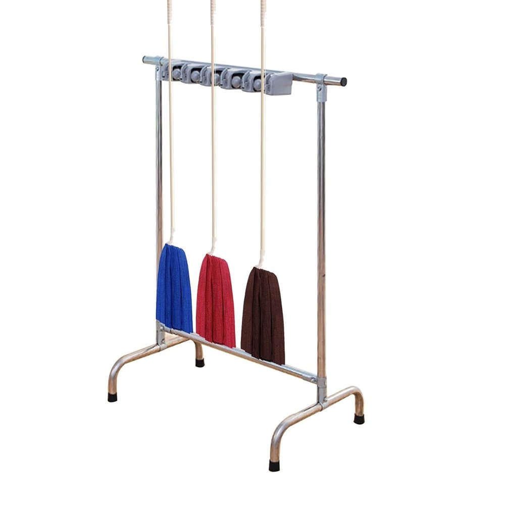 Racks Floor Standing Mop Broom Holder,Cleaning Supplies Organizer,Commercial Stainless Steel Mop Rack,Garden Garage Tool Storage, Mop Drain Rack,Umbrella Stand,for Schools,Hospitals,Factories,Restaura