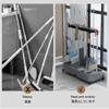 SCOOVY Racks Movable Broom Mop Holder Put Wet Mops,Cleaning Tool Cart,Commercial Mop Rack,Cleaning Supplies Organizer,Garden Tool Storage,Mop Drain Rack,Umbrella Stand,with Universal Wheels view 3