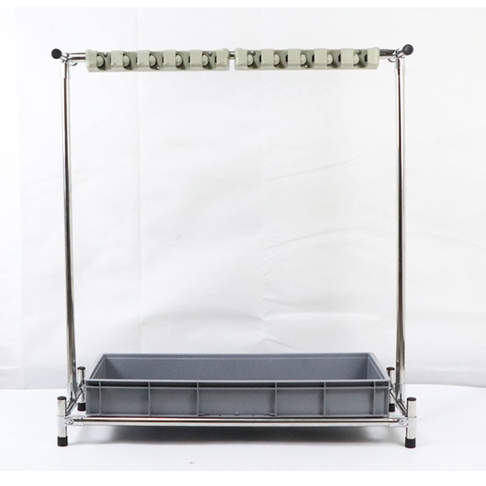 SCOOVY Racks Broom and Mop Holder Put Wet Mops,Movable Commercial Mop Rack, Floor-Mounted Stainless Steel Mop Rack, Umbrella Stand,Garden Tool Storage,with Tray,for Garage,Schools,Factories