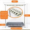 SCOOVY Racks Broom and Mop Holder Put Wet Mops,Movable Commercial Mop Rack, Floor-Mounted Stainless Steel Mop Rack, Umbrella Stand,Garden Tool Storage,with Tray,for Garage,Schools,Factories view 2