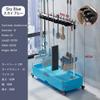 SCOOVY Racks Movable Broom Mop Holder Put Wet Mops,Cleaning Tool Cart,Commercial Mop Rack,Cleaning Supplies Organizer,Garden Tool Storage,Mop Drain Rack,Umbrella Stand,with Universal Wheels view 2