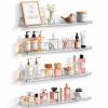Lifewit Acrylic Floating Shelves for Bathroom 14" Clear, 4 Pack view 1