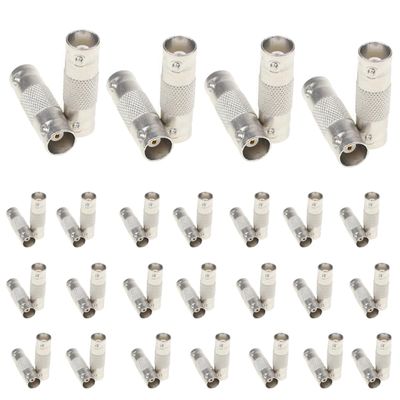 AIMHDUTY BNC Coupler 50pcs Pack, BNC Female to Female Adapter Connector for CCTV Camera System Cable Extension