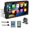 Car Stereo Bluetooth Single Din Car Radio with Wired Carplay & Android Auto, 7 Inch Touchscreen Car Audio Receiver with Mirror Link FM Radio SWC USB AUX TF Card view 4