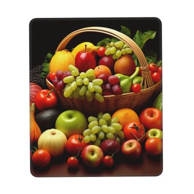 Variety Fresh Vegetables Fruits Print Mousepad Pad Non Slip Mousepad Mat Square Mousepad Gaming Mousepad Pad for Wireless Mousepad Office Computers 7 x 8.6 in
