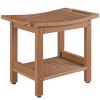 JemKelly Heavy Duty Shower Stools, Shower Benches for Inside Shower to sit on,Poly Lumber Plastic Shower Bench Waterproof, Sturdy Wide Shower Stools for 500 LB (Brown) view 1