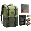 K&F Concept 20L Camera Backpack + NP-FZ100 Battery and Dual Slot Charger Set for Sony+ Lens Filter Pouch Lens Filter Case 3 Pocket