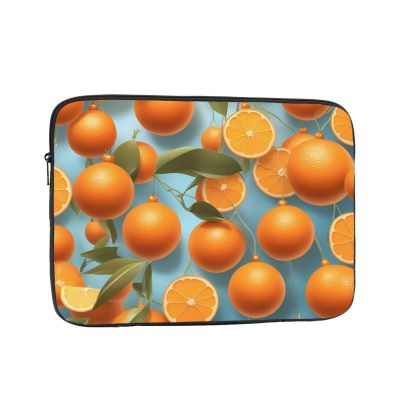 12 Inch Laptop Case Computer Sleeve Shockproof Water-Resistant Notebook Case Bag for Business Travel and Daily Use Many Delicious Oranges Prints