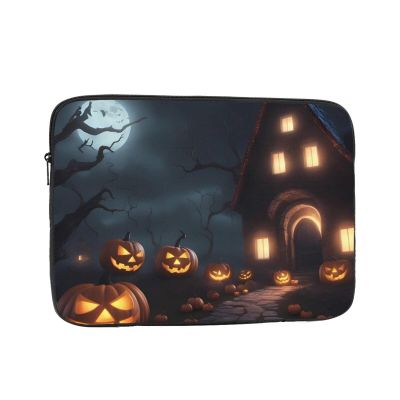 12 Inch Laptop Case Computer Sleeve Shockproof Water-Resistant Notebook Case Bag for Business Travel and Daily Use Halloween Black Night Prints
