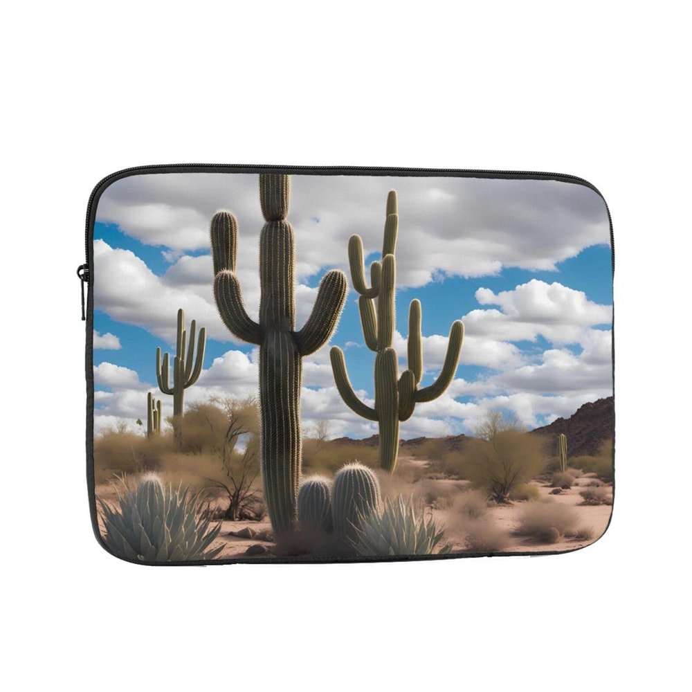 12 Inch Laptop Case Computer Sleeve Shockproof Water-Resistant Notebook Case Bag for Business Travel and Daily Use Lots of Cactus Prints
