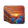12 Inch Laptop Case Computer Sleeve Shockproof Water-Resistant Notebook Case Bag for Business Travel and Daily Use Blue Roses and Sunflowers Prints view 2
