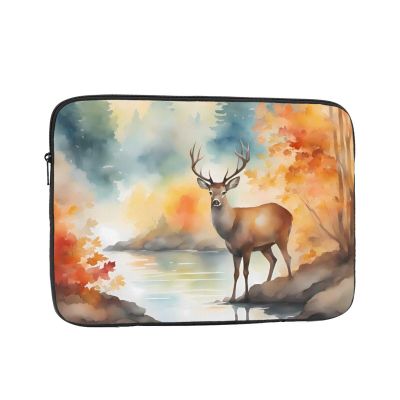 15 Inch Laptop Case Computer Sleeve Shockproof Water-Resistant Notebook Case Bag for Business Travel and Daily Use Deer by The River Prints