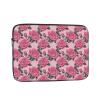 15 Inch Laptop Case Computer Sleeve Shockproof Water-Resistant Notebook Case Bag for Business Travel and Daily Use Bright Pink Roses Prints view 1