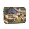 12 Inch Laptop Case Computer Sleeve Shockproof Water-Resistant Notebook Case Bag for Business Travel and Daily Use Farm Lots of Goats Prints view 1
