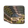 12 Inch Laptop Case Computer Sleeve Shockproof Water-Resistant Notebook Case Bag for Business Travel and Daily Use Farm Lots of Goats Prints view 2