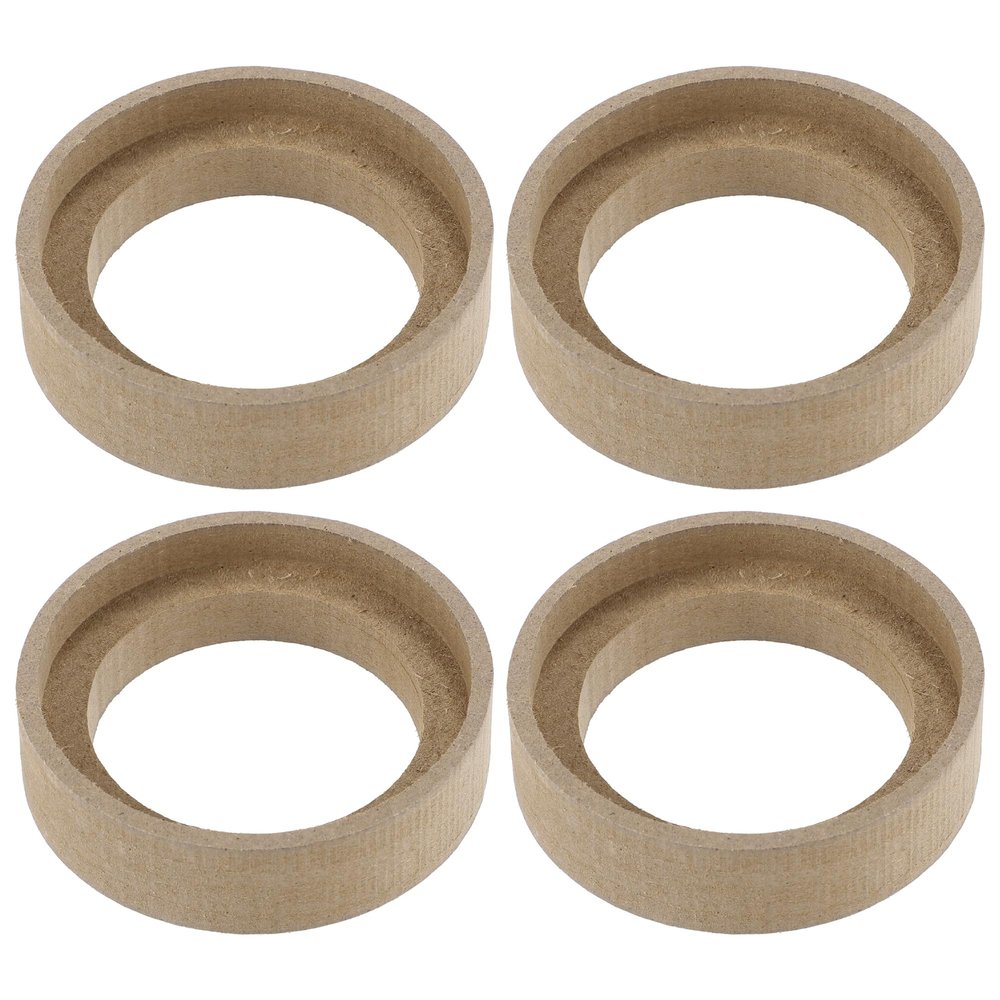 uxcell 4 Pcs Universal 1.5 Inch Speaker Subwoofer Mounting Spacer Rings Solid Wood Beige