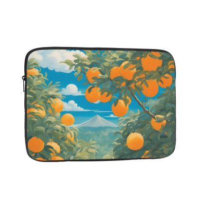 12 Inch Laptop Case Computer Sleeve Shockproof Water-Resistant Notebook Case Bag for Business Travel and Daily Use Many Big Oranges Prints