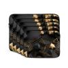 13 Inch Laptop Case Computer Sleeve Shockproof Water-Resistant Notebook Case Bag for Business Travel and Daily Use Black and Gold Plaid Prints view 2