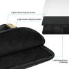 13 Inch Laptop Case Computer Sleeve Shockproof Water-Resistant Notebook Case Bag for Business Travel and Daily Use Black and Gold Plaid Prints view 3