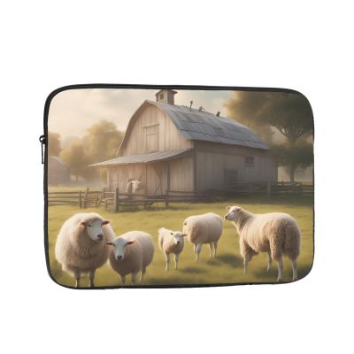 12 Inch Laptop Case Computer Sleeve Shockproof Water-Resistant Notebook Case Bag for Business Travel and Daily Use Lots of Cute Sheep Prints