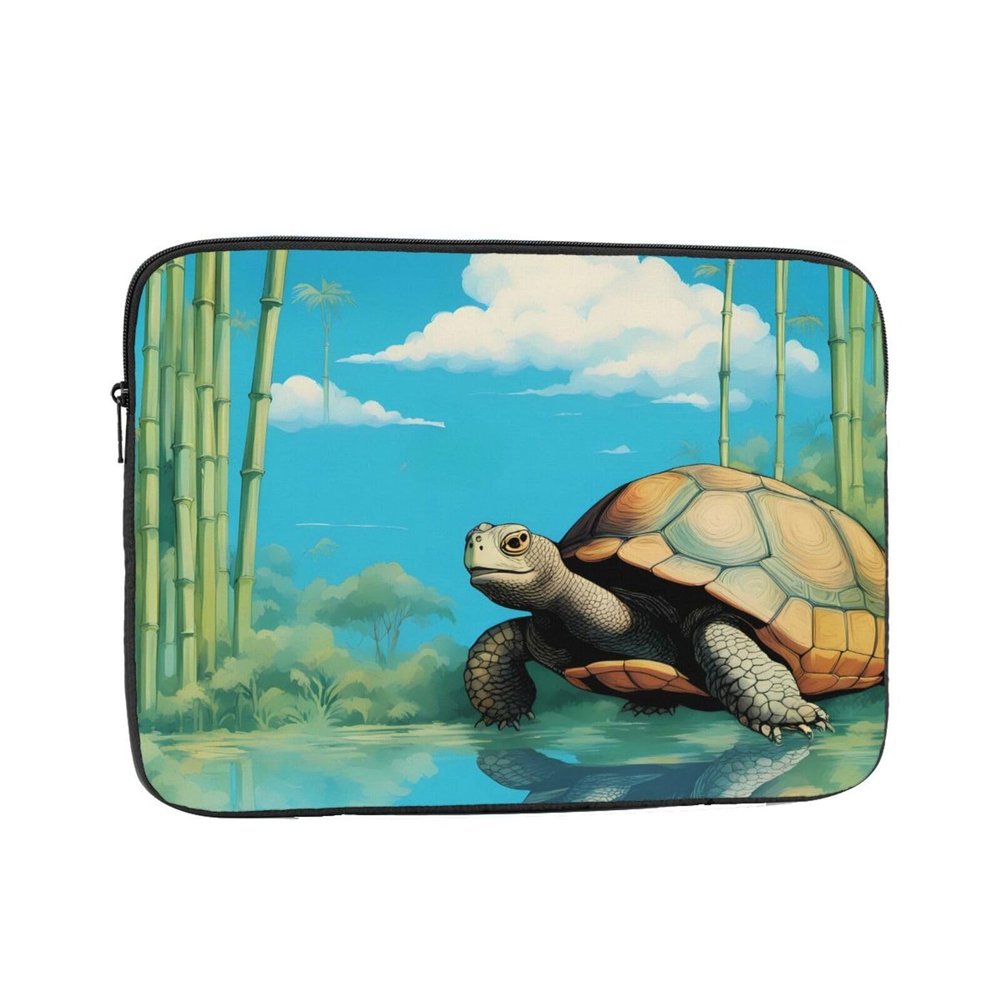 15 Inch Laptop Case Computer Sleeve Shockproof Water-Resistant Notebook Case Bag for Business Travel and Daily Use Cartoon Turtle Prints