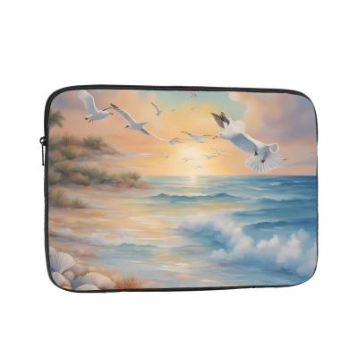 15 Inch Laptop Case Computer Sleeve Shockproof Water-Resistant Notebook Case Bag for Business Travel and Daily Use Cute Seagulls Prints