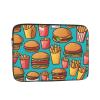 13 Inch Laptop Case Computer Sleeve Shockproof Water-Resistant Notebook Case Bag for Business Travel and Daily Use Cartoon Burger Fries Prints view 1