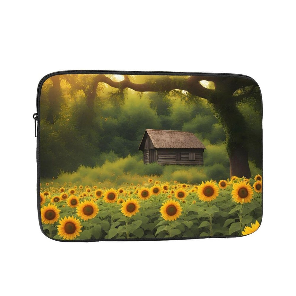 13 Inch Laptop Case Computer Sleeve Shockproof Water-Resistant Notebook Case Bag for Business Travel and Daily Use Cute Sunflower Prints