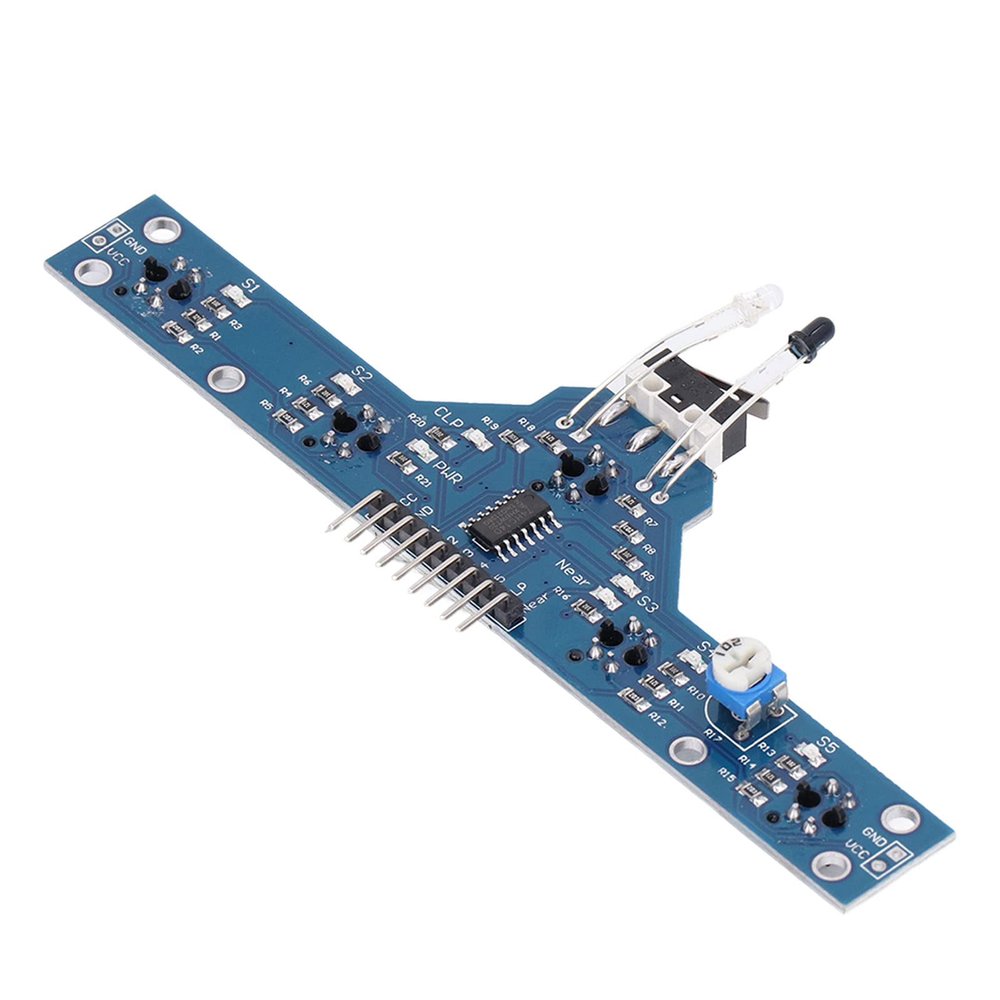 Line Tracking Modules, Sensitive LED Indicator 5 Channel Infrared Sensor Module for Smart Car Toy