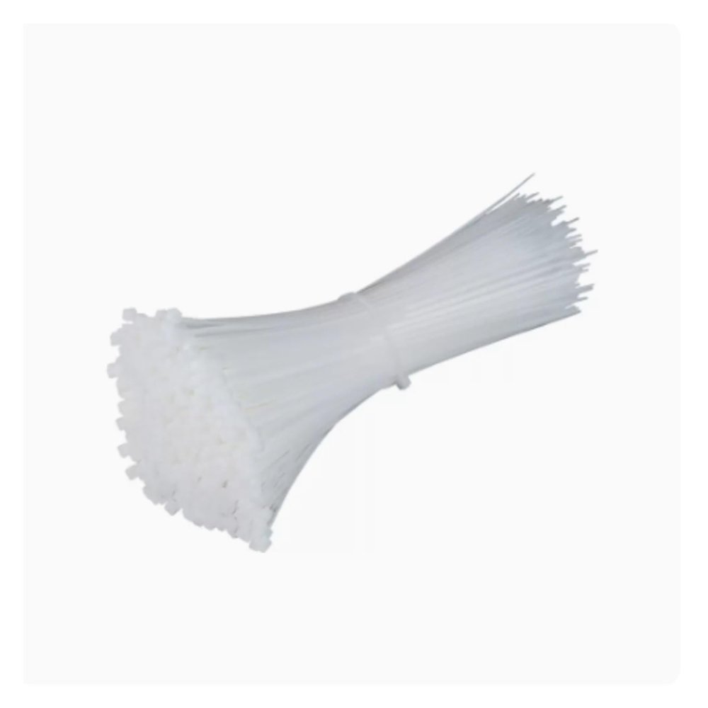 CHATROOM Self-Locking Plastic Nylon Tie 100 PCS White Cable Tie Fastening Ring Cable Tie Zip Wraps Strap Nylon Cable Tie 3 * 200 (Color : White, Size : 5x200mm)