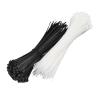 CHATROOM 100Pcs Nylon Cable Ties Self-Locking Plastic Ring Silk Black Strap Zipper Organizer Tightening Tension Band (Color : Black 100 pcs, Size : 2.5 100mm) view 1