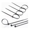 CHATROOM 100Pcs Nylon Cable Ties Self-Locking Plastic Ring Silk Black Strap Zipper Organizer Tightening Tension Band (Color : Black 100 pcs, Size : 2.5 100mm) view 3
