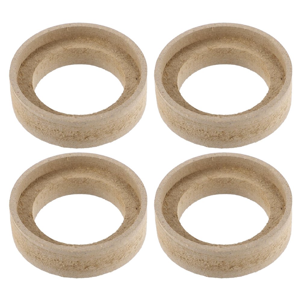 uxcell 4 Pcs Universal 1 Inch Speaker Subwoofer Mounting Spacer Rings Solid Wood Beige