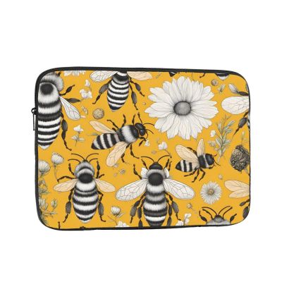 12 Inch Laptop Case Computer Sleeve Shockproof Water-Resistant Notebook Case Bag for Business Travel and Daily Use Cartoon Bee Prints